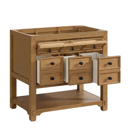 James Martin - Malibu 36" Single Vanity Cabinet, Amber Birch - 505-V36-AMB view 3