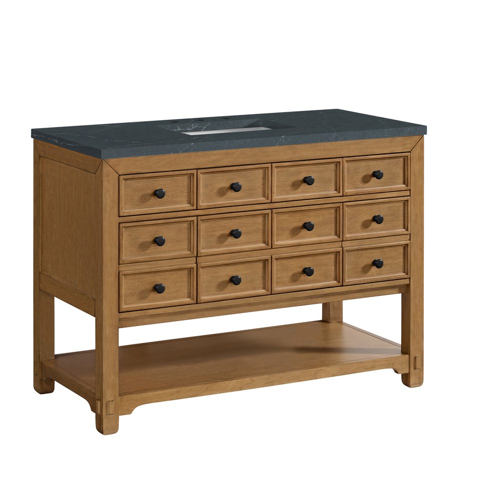James Martin - Malibu 48" Single Vanity, Amber Birch w/ 3 CM Charcoal Soapstone Silestone Top - 505-V48-AMB-3CSP view 10