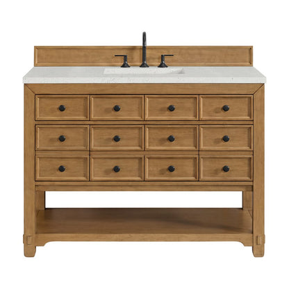 James Martin - Malibu 48" Single Vanity, Amber Birch w/ 3 CM Lime Delight Silestone Top - 505-V48-AMB-3LDL view 1