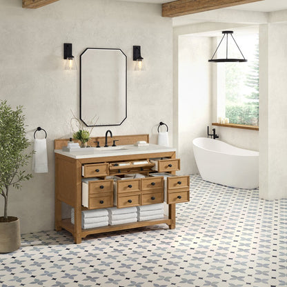 James Martin - Malibu 48" Single Vanity, Amber Birch w/ 3 CM Lime Delight Silestone Top - 505-V48-AMB-3LDL view 5