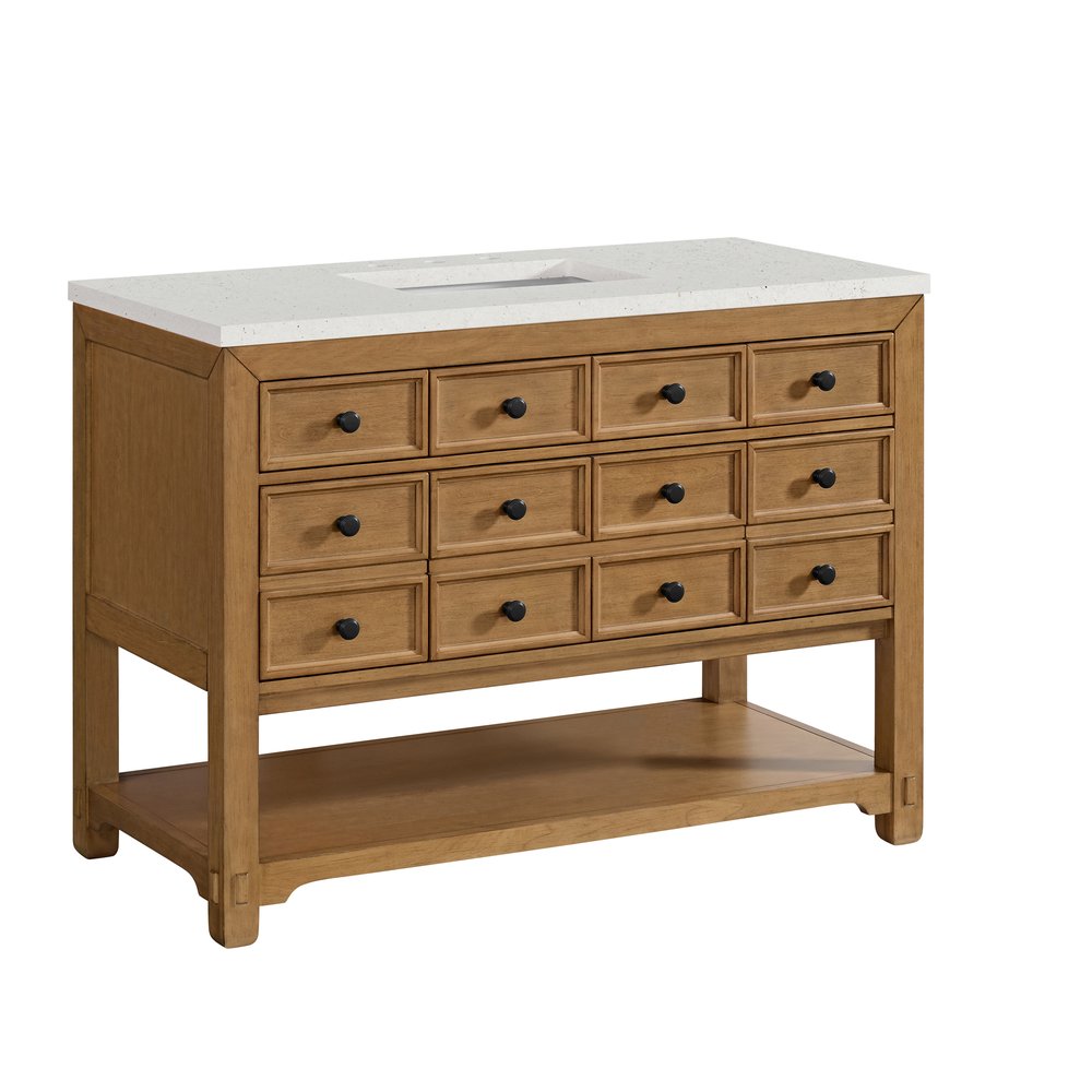 James Martin - Malibu 48" Single Vanity, Amber Birch w/ 3 CM Lime Delight Silestone Top - 505-V48-AMB-3LDL view 10