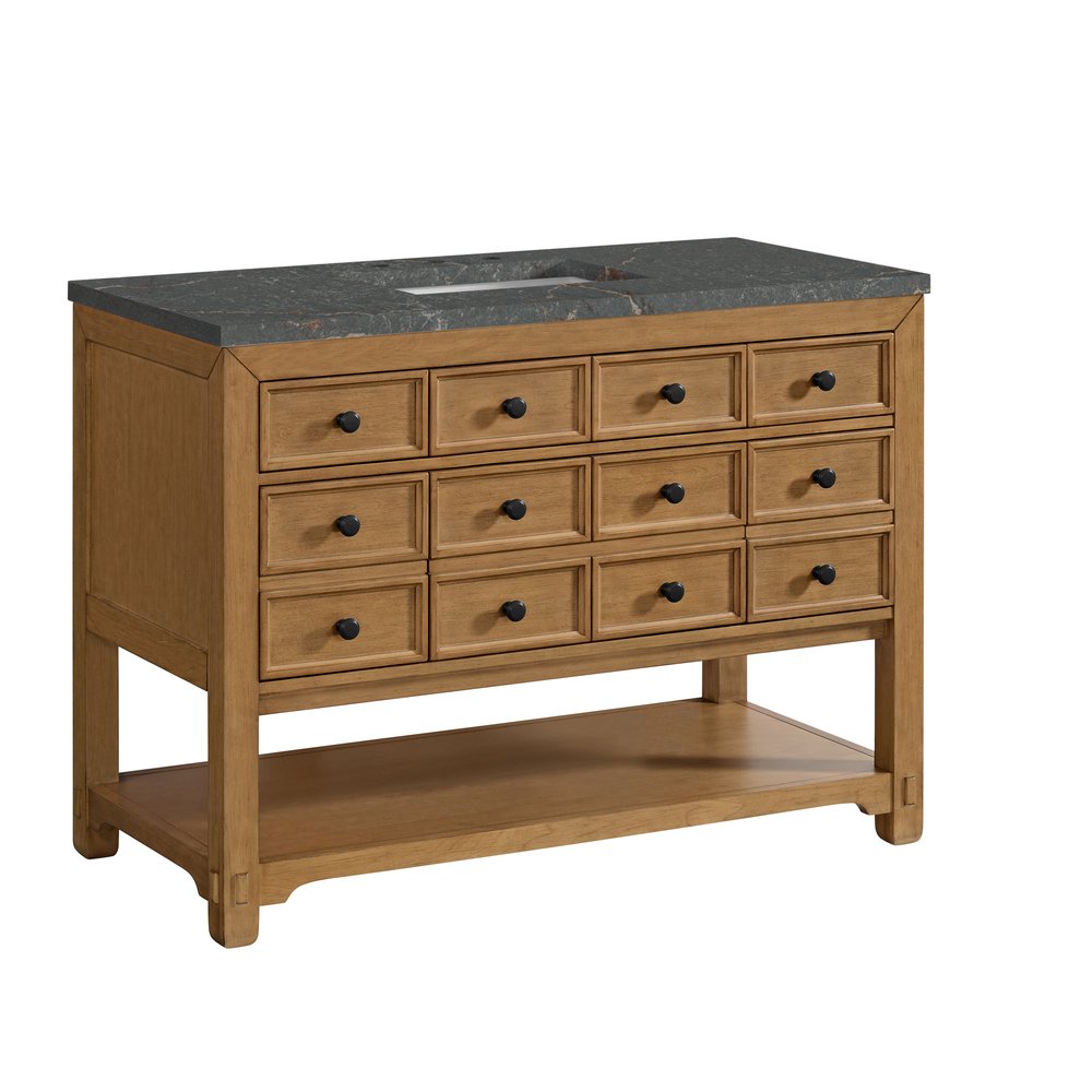 James Martin - Malibu 48" Single Vanity, Amber Birch w/ 3 CM Parisien Bleu Silestone Top - 505-V48-AMB-3PBL view 10