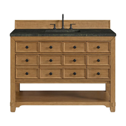 James Martin - Malibu 48" Single Vanity, Amber Birch, w/ 3 CM Phantome Eclos Top - 505-V48-AMB-3PHT view 1