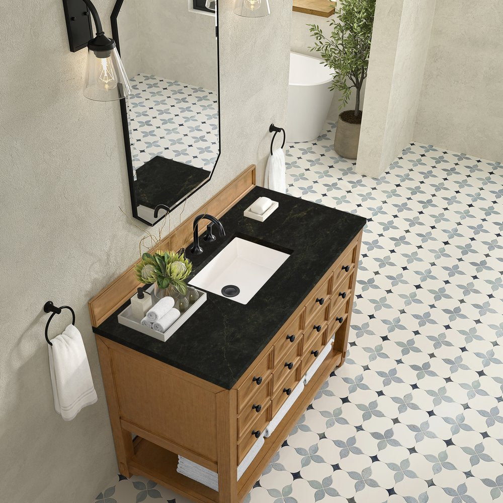 James Martin - Malibu 48" Single Vanity, Amber Birch, w/ 3 CM Phantome Eclos Top - 505-V48-AMB-3PHT view 7