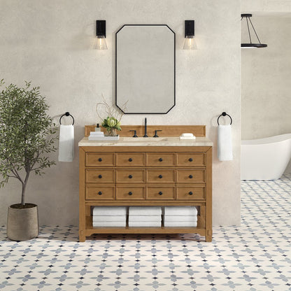 James Martin - Malibu 48" Single Vanity, Amber Birch, w/ 3 CM Tajnar Eclos Top - 505-V48-AMB-3TJR view 3