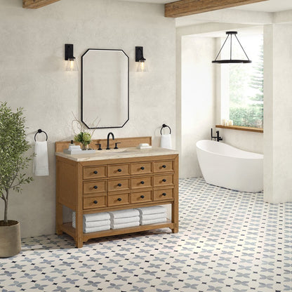 James Martin - Malibu 48" Single Vanity, Amber Birch, w/ 3 CM Tajnar Eclos Top - 505-V48-AMB-3TJR view 4
