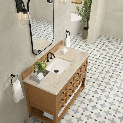 James Martin - Malibu 48" Single Vanity, Amber Birch, w/ 3 CM Tajnar Eclos Top - 505-V48-AMB-3TJR view 7