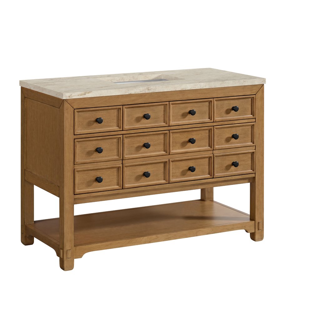 James Martin - Malibu 48" Single Vanity, Amber Birch, w/ 3 CM Tajnar Eclos Top - 505-V48-AMB-3TJR view 10