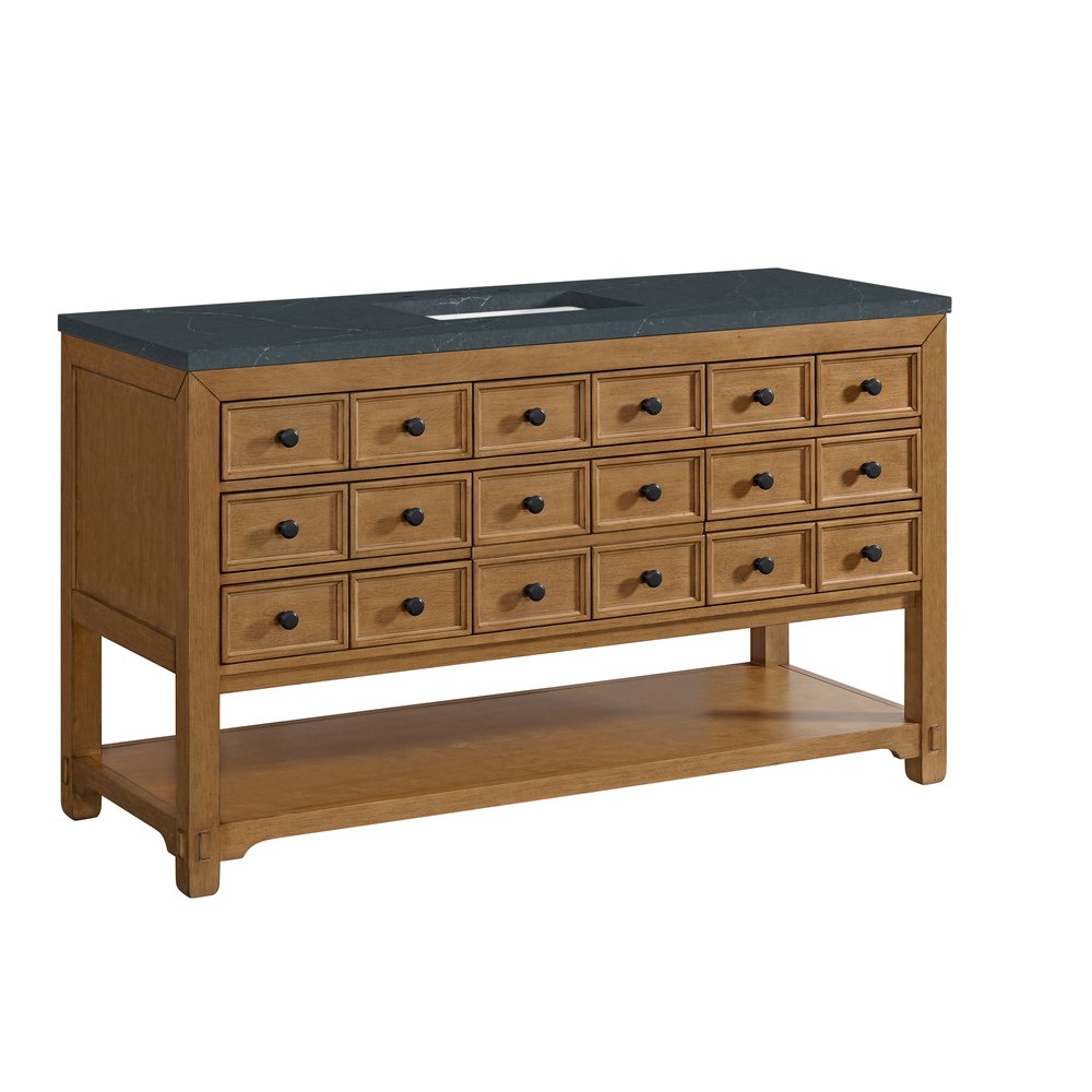 James Martin - Malibu 60" Single Vanity, Amber Birch w/ 3 CM Charcoal Soapstone Top - 505-V60S-AMB-3CSP view 10