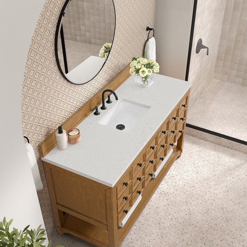 James Martin - Malibu 60" Single Vanity, Amber Birch w/ 3 CM Lime Delight Top - 505-V60S-AMB-3LDL view 7