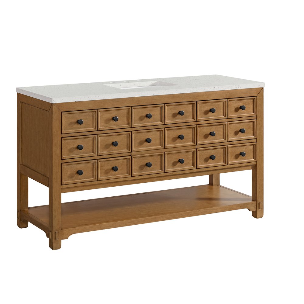 James Martin - Malibu 60" Single Vanity, Amber Birch w/ 3 CM Lime Delight Top - 505-V60S-AMB-3LDL view 10