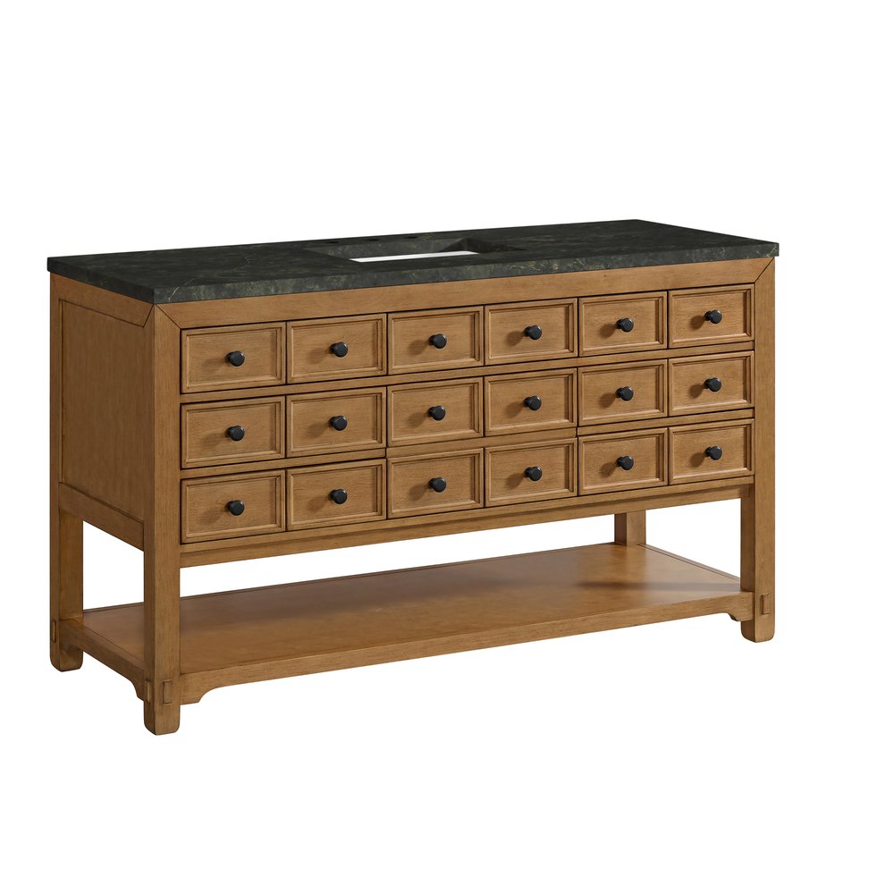 James Martin - Malibu 60" Single Vanity, Amber Birch, w/ 3 CM Phantome Eclos Top - 505-V60S-AMB-3PHT view 10