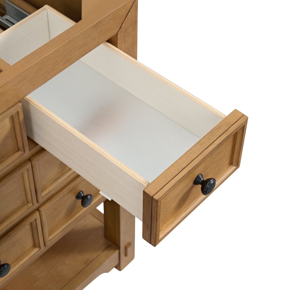 James Martin - Malibu 60" Single Vanity, Amber Birch w/ 3 CM White Zeus Top - 505-V60S-AMB-3WZ view 14