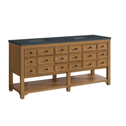 James Martin - Malibu 72" Double Vanity, Amber Birch w/ 3 CM Charcoal Soapstone Top - 505-V72-AMB-3CSP view 10