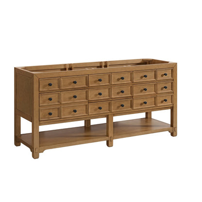 James Martin - Malibu 72" Double Vanity Cabinet, Amber Birch - 505-V72-AMB view 1