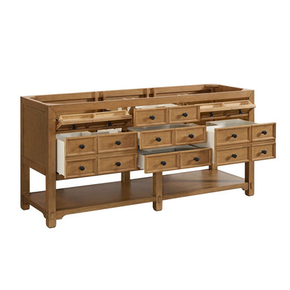 James Martin - Malibu 72" Double Vanity Cabinet, Amber Birch - 505-V72-AMB view 3