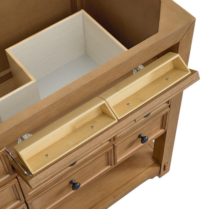 James Martin - Malibu 72" Double Vanity Cabinet, Amber Birch - 505-V72-AMB view 6