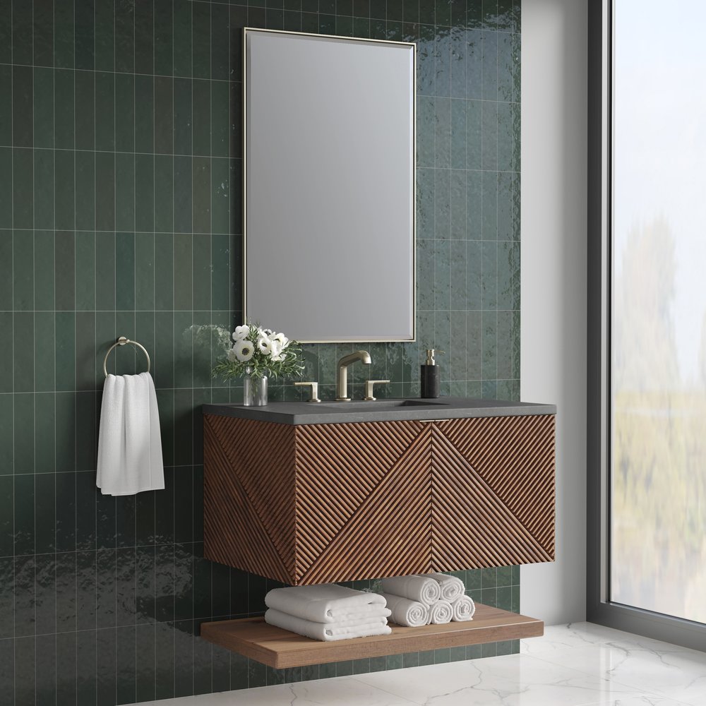 James Martin - Marcello 36" Single Vanity, Chestnut w/ 3 CM Charcoal Soapstone Top - D200-V36-CSN-3CSP view 4