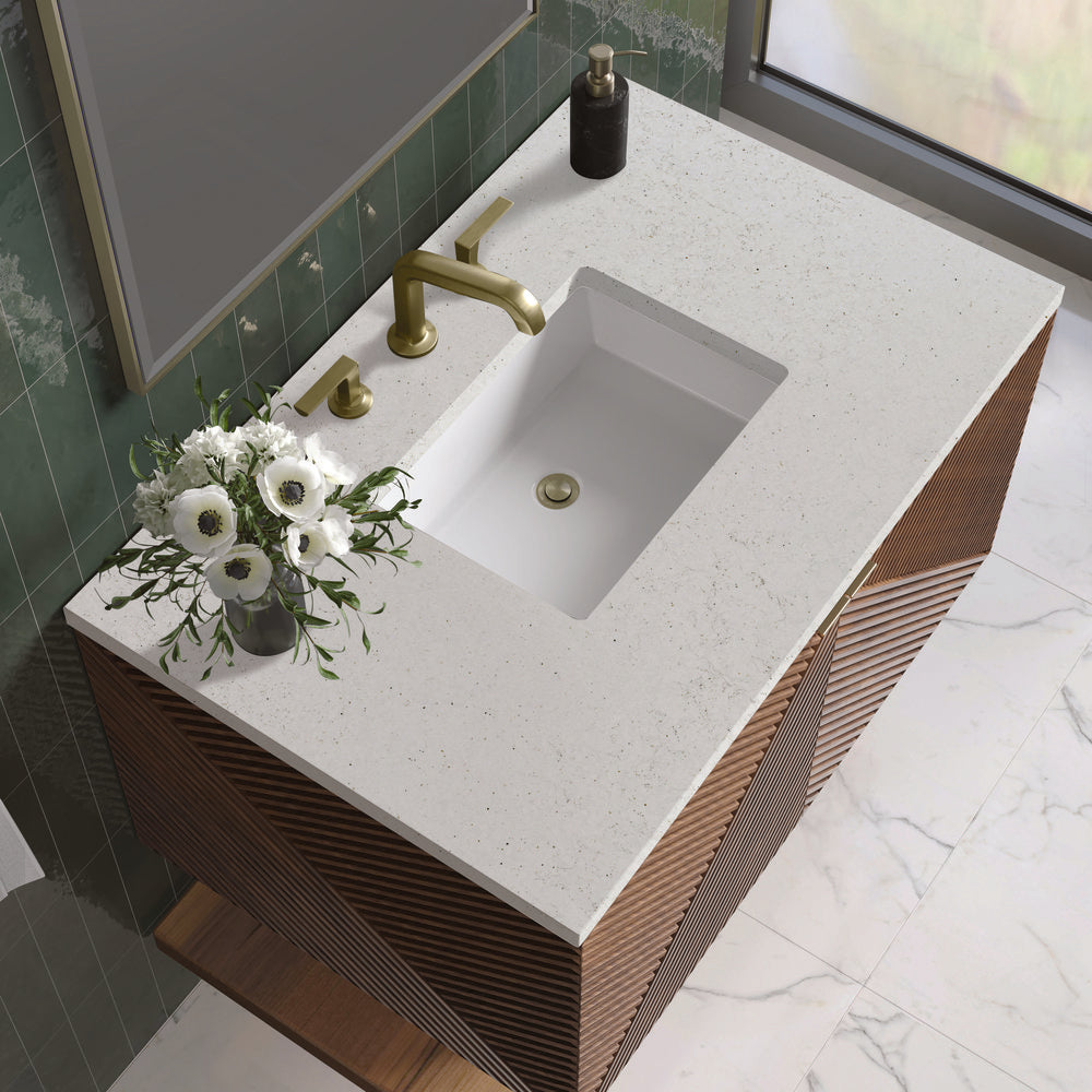James Martin - Marcello 36" Single Vanity, Chestnut w/ 3 CM Lime Delight Top - D200-V36-CSN-3LDL view 4