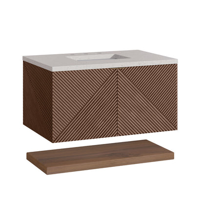 James Martin - Marcello 36" Single Vanity, Chestnut w/ 3 CM Lime Delight Top - D200-V36-CSN-3LDL view 5