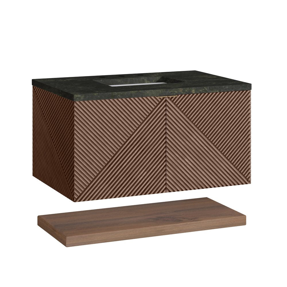 James Martin - Marcello 36" Single Vanity, Chestnut, w/ 3 CM Phantome Eclos Top - D200-V36-CSN-3PHT view 5