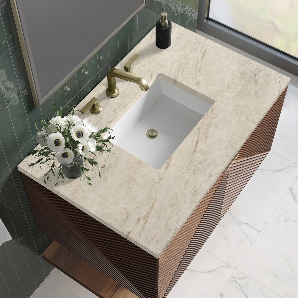 James Martin - Marcello 36" Single Vanity, Chestnut, w/ 3 CM Tajnar Eclos Top - D200-V36-CSN-3TJR view 4