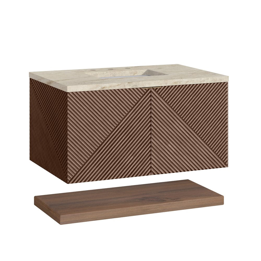 James Martin - Marcello 36" Single Vanity, Chestnut, w/ 3 CM Tajnar Eclos Top - D200-V36-CSN-3TJR view 5
