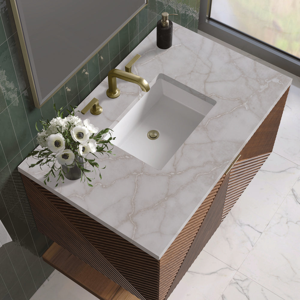 James Martin - Marcello 36" Single Vanity, Chestnut w/ 3 CM Victorian Silver Top - D200-V36-CSN-3VSL view 4