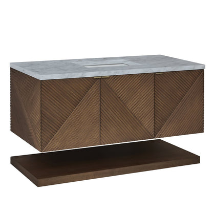 James Martin - Marcello 48" Single Vanity, Chestnut w/ 3 CM Carrara White Marble Top - D200-V48-CSN-3CAR view 10