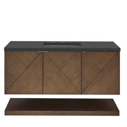 James Martin - Marcello 48" Single Vanity, Chestnut w/ 3 CM Charcoal Soapstone Silestone Top - D200-V48-CSN-3CSP view 1