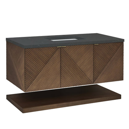 James Martin - Marcello 48" Single Vanity, Chestnut w/ 3 CM Charcoal Soapstone Silestone Top - D200-V48-CSN-3CSP view 10