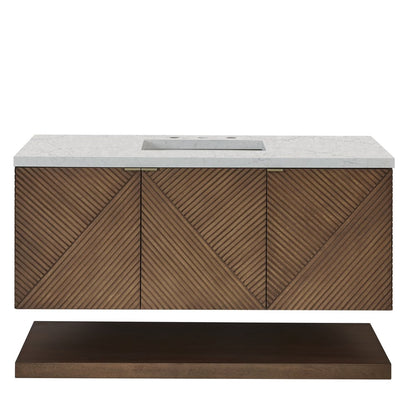 James Martin - Marcello 48" Single Vanity, Chestnut w/ 3 CM Eternal Jasmine Pearl Silestone Top - D200-V48-CSN-3EJP view 1