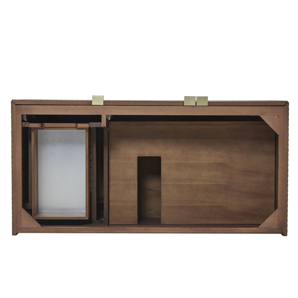 James Martin - Marcello 48" Single Vanity, Chestnut w/ 3 CM Eternal Jasmine Pearl Silestone Top w/ FreePower Wireless Charger - D200-V48-CSN-FEJP view 5
