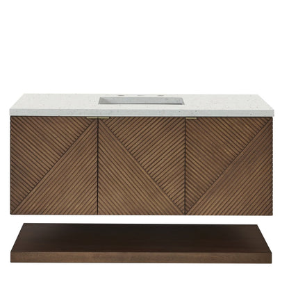 James Martin - Marcello 48" Single Vanity, Chestnut w/ 3 CM Lime Delight Silestone Top - D200-V48-CSN-3LDL view 1