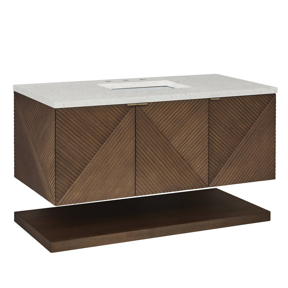 James Martin - Marcello 48" Single Vanity, Chestnut w/ 3 CM Lime Delight Silestone Top - D200-V48-CSN-3LDL view 10