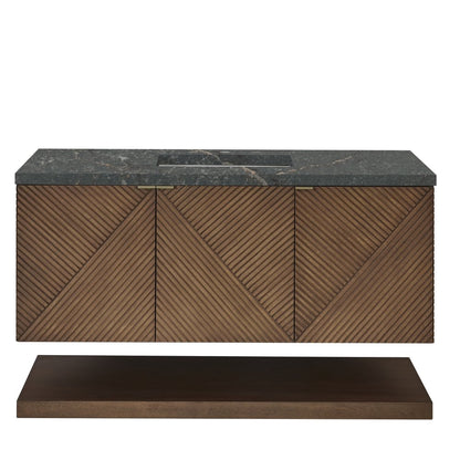 James Martin - Marcello 48" Single Vanity, Chestnut w/ 3 CM Parisien Bleu Silestone Top - D200-V48-CSN-3PBL view 1