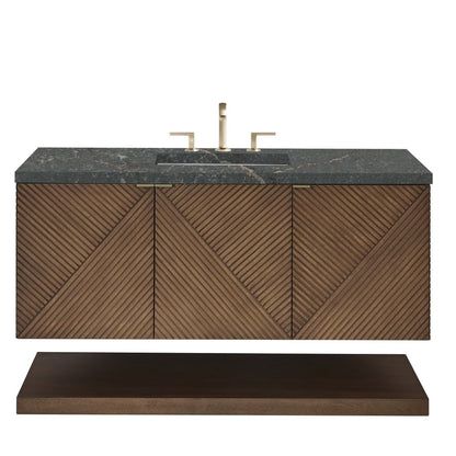 James Martin - Marcello 48" Single Vanity, Chestnut w/ 3 CM Parisien Bleu Silestone Top - D200-V48-CSN-3PBL view 2