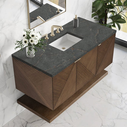 James Martin - Marcello 48" Single Vanity, Chestnut w/ 3 CM Parisien Bleu Silestone Top - D200-V48-CSN-3PBL view 7