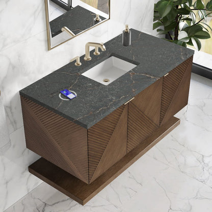 James Martin - Marcello 48" Single Vanity, Chestnut w/ 3 CM Parisien Bleu Silestone Top w/ FreePower Wireless Charger - D200-V48-CSN-FPBL view 7