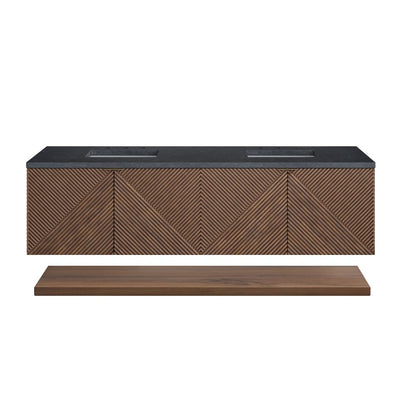 James Martin - Marcello 72" Double Vanity, Chestnut w/ 3 CM Charcoal Soapstone Top - D200-V72-CSN-3CSP view 1