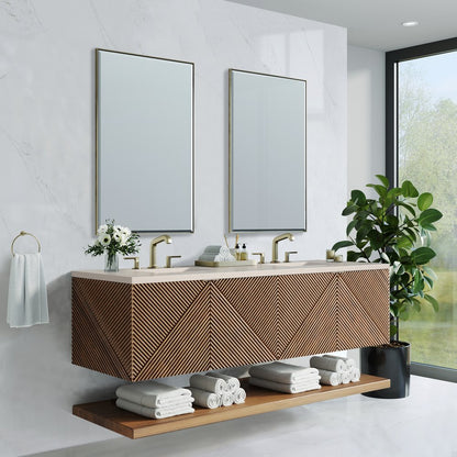 James Martin - Marcello 72" Double Vanity, Chestnut w/ 3 CM Eternal Marfil Top - D200-V72-CSN-3EMR view 4