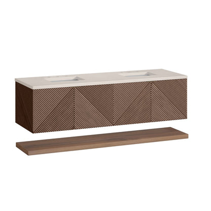 James Martin - Marcello 72" Double Vanity, Chestnut w/ 3 CM Eternal Marfil Top - D200-V72-CSN-3EMR view 7