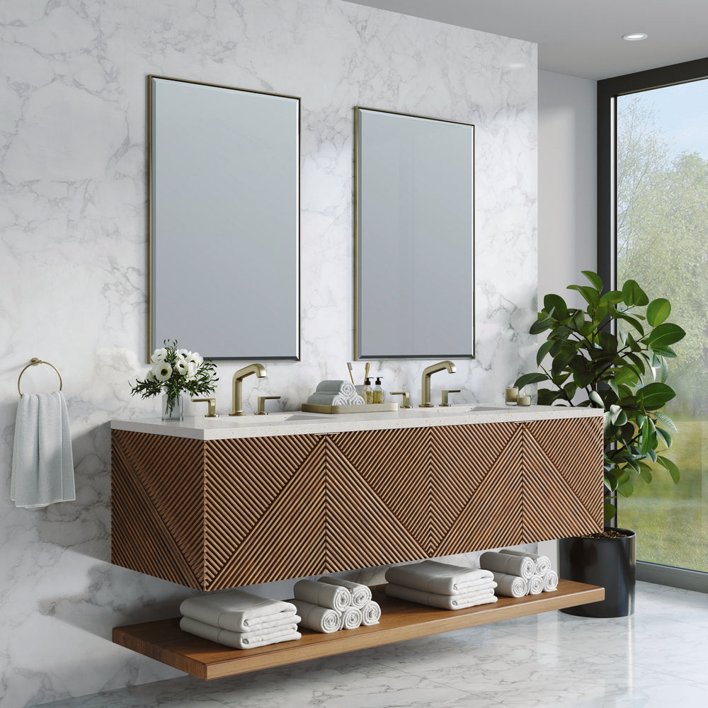 James Martin - Marcello 72" Double Vanity, Chestnut w/ 3 CM Lime Delight Top - D200-V72-CSN-3LDL view 3