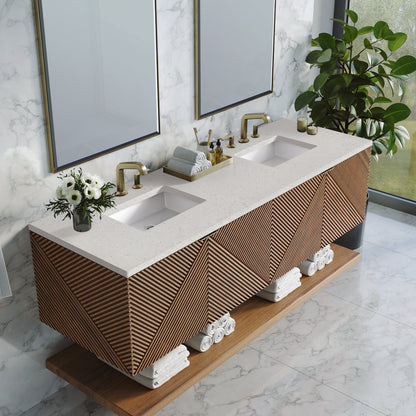 James Martin - Marcello 72" Double Vanity, Chestnut w/ 3 CM Lime Delight Top - D200-V72-CSN-3LDL view 5