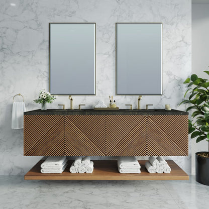 James Martin - Marcello 72" Double Vanity, Chestnut, w/ 3 CM Phantome Eclos Top - D200-V72-CSN-3PHT view 2