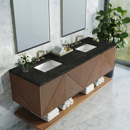 James Martin - Marcello 72" Double Vanity, Chestnut, w/ 3 CM Phantome Eclos Top - D200-V72-CSN-3PHT view 5