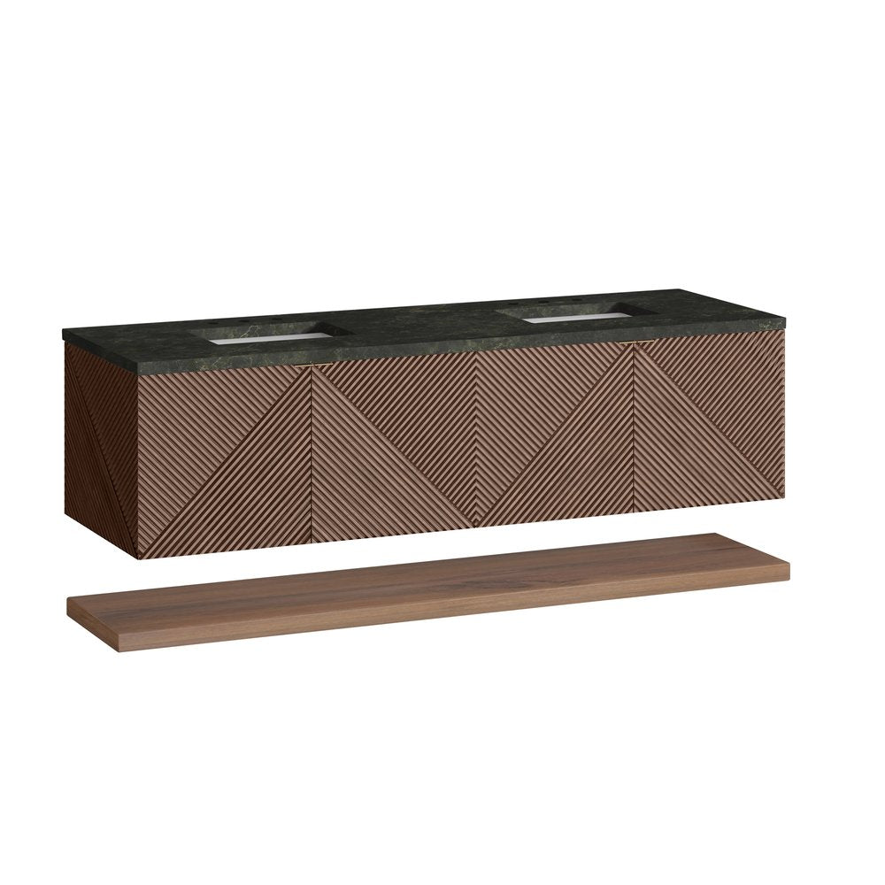 James Martin - Marcello 72" Double Vanity, Chestnut, w/ 3 CM Phantome Eclos Top - D200-V72-CSN-3PHT view 6