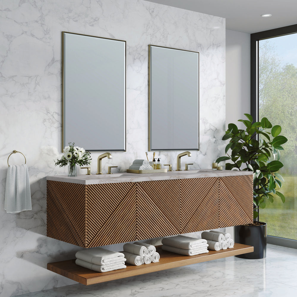 James Martin - Marcello 72" Double Vanity, Chestnut w/ 3 CM Victorian Silver Top - D200-V72-CSN-3VSL view 3