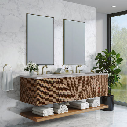 James Martin - Marcello 72" Double Vanity, Chestnut w/ 3 CM Victorian Silver Top - D200-V72-CSN-3VSL view 3