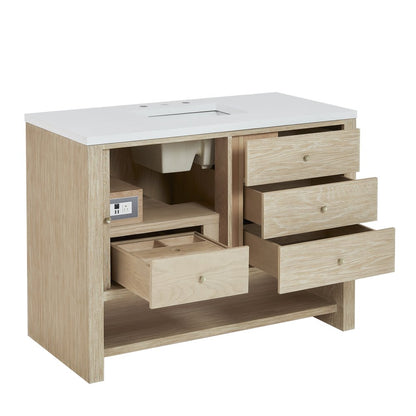 James Martin - Marigot 48" Single Vanity, Sunwashed Oak - D404-V48-SWO view 4